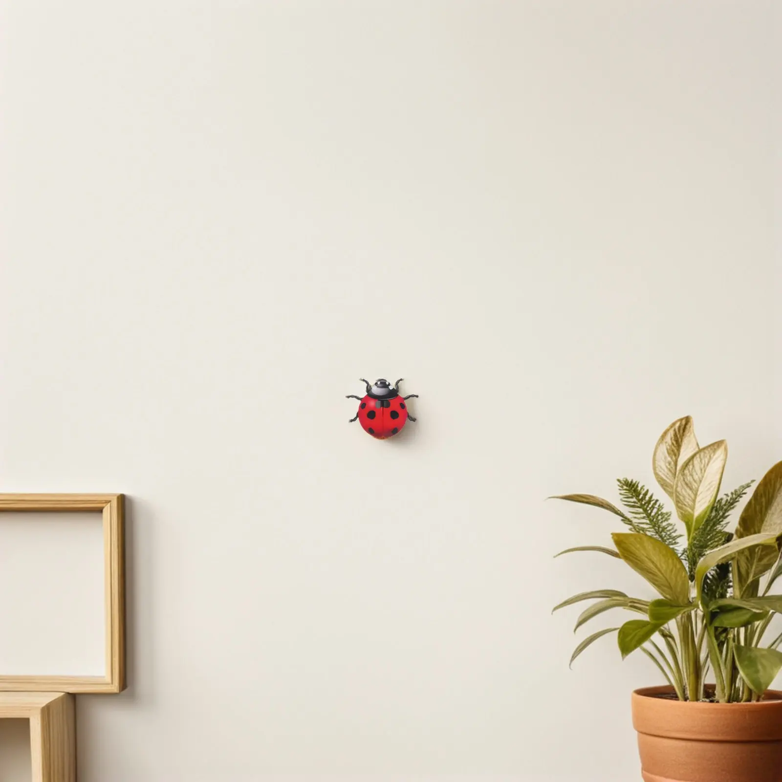 3Pcs Seven-Spotted Ladybug Wall Sculpture Metal Garden Decoration Outdoor Patio Hanging Ornament Yard Wall Accent Indoor Decor