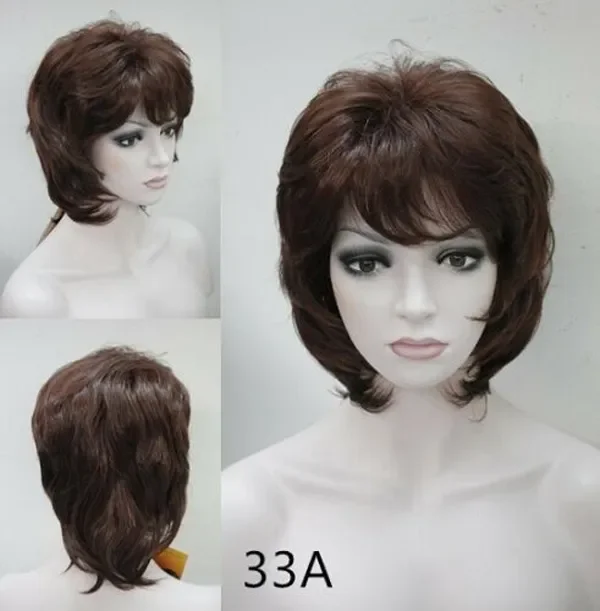 Peluca corta y rizada para mujer, pelo de uso diario, Cosplay, 8 colores