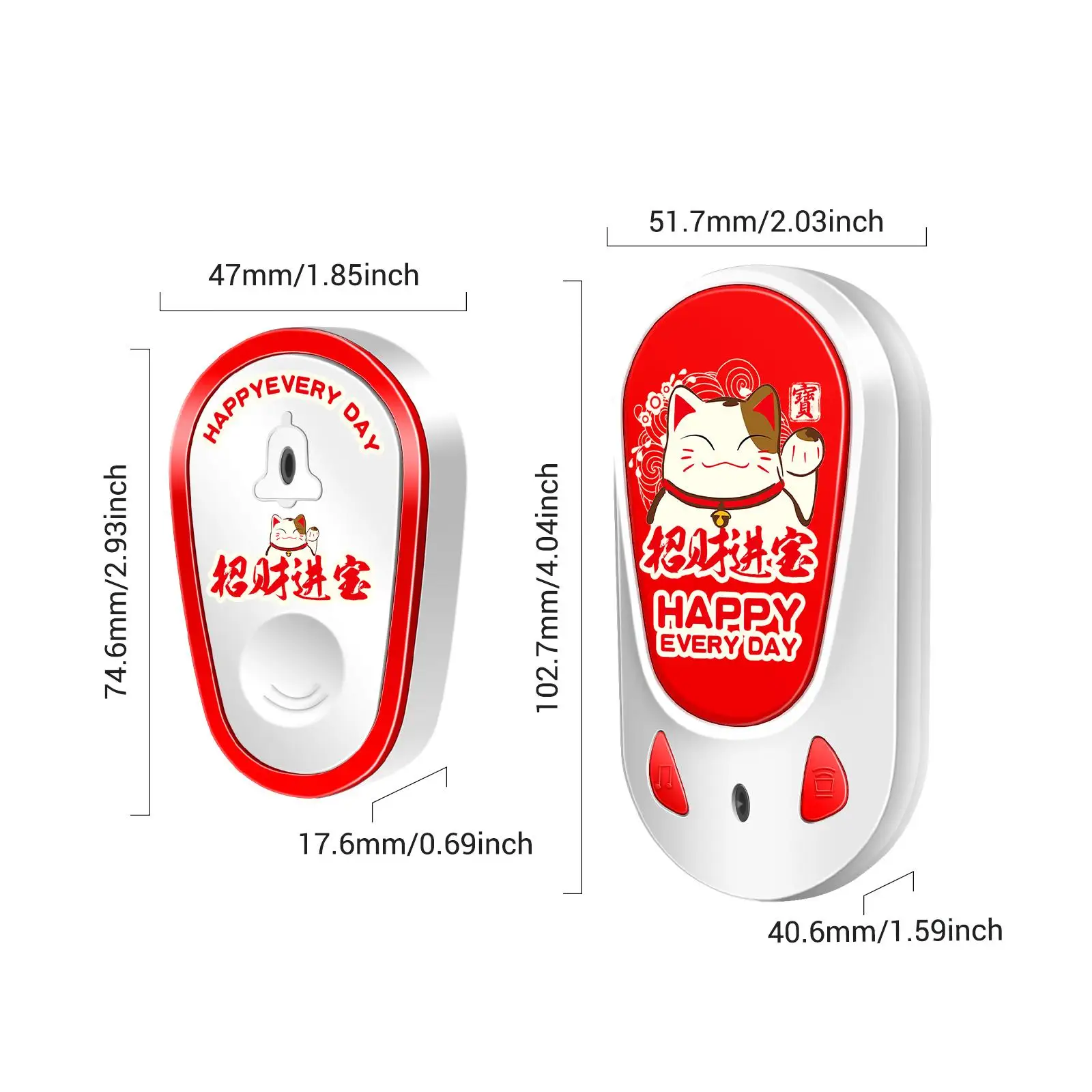 Akku-Türklingel Kompaktes 100m langes Türklingel-Kit für Tür klassen zimmer im Innenbereich