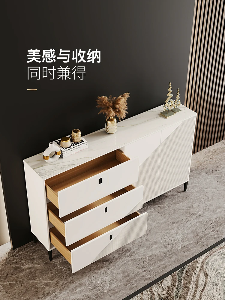 Ultra thin dining cabinet, modern and minimalist living room, integrated wall storage, kitchen, household, narrow wall edge