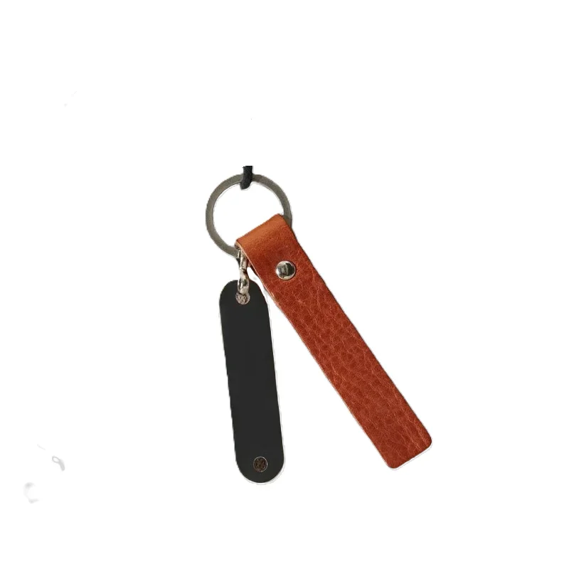 Our Legacy Handmade two-color leather keychain Gifts for men trump Keyring christmas present Versatile accessories