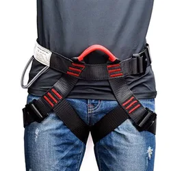 Fall Safety Belt for Outdoor Mountain Climbing Working Aloft Climbing Rock Harness Adjustable Half Body Protection Harness