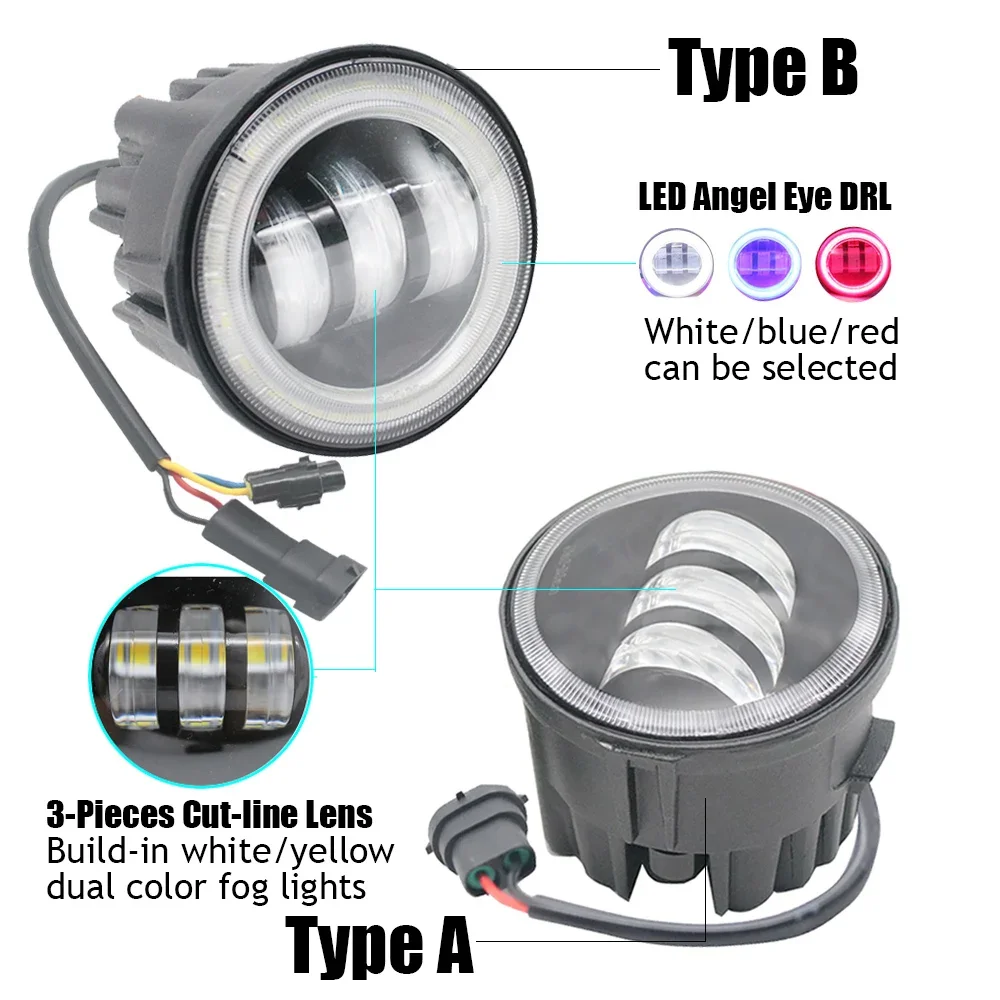 Upgrade Led Fog Lights Assembly PTF 40W for Nissan Juke F15 2010 2011 2012 2013 2014 Daytime Running Lamp Angel Eyes Car DRL 12V