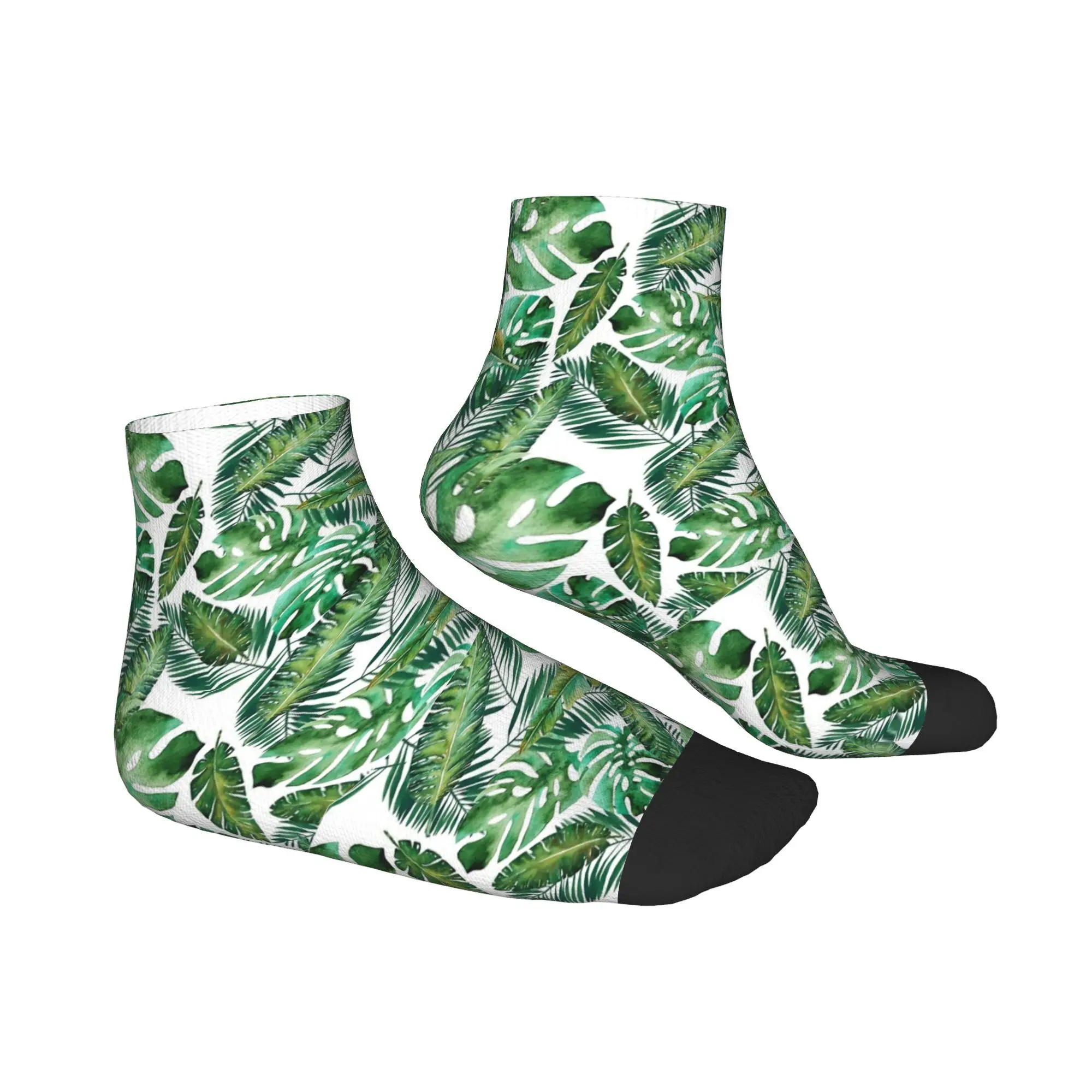 Alle Jahreszeiten Monstera Banana Palm Leaf Socken Harajuku Sport Mittelrohr Socken Weiche Hip Hop Strümpfe für Männer Frauen Geschenke