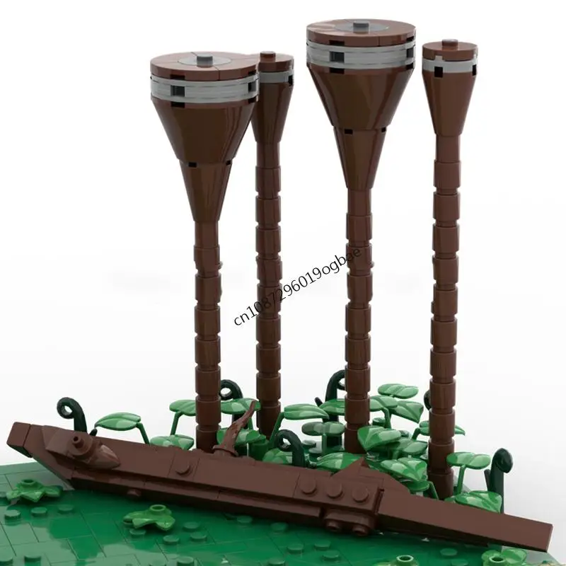 New 1031Pcs Famous Star Battle Movie Moc Kashyyyk Base Model Building Blocks Diy Creative Ideas Kids Toys Birthday Gifts