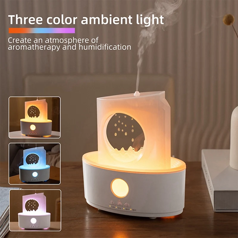 Rain Clouds Aroma Diffuser Raindrop Air Humidifier Humidificador De Aroma Night Light Desktop Ultrasonic Sprayer US Plug