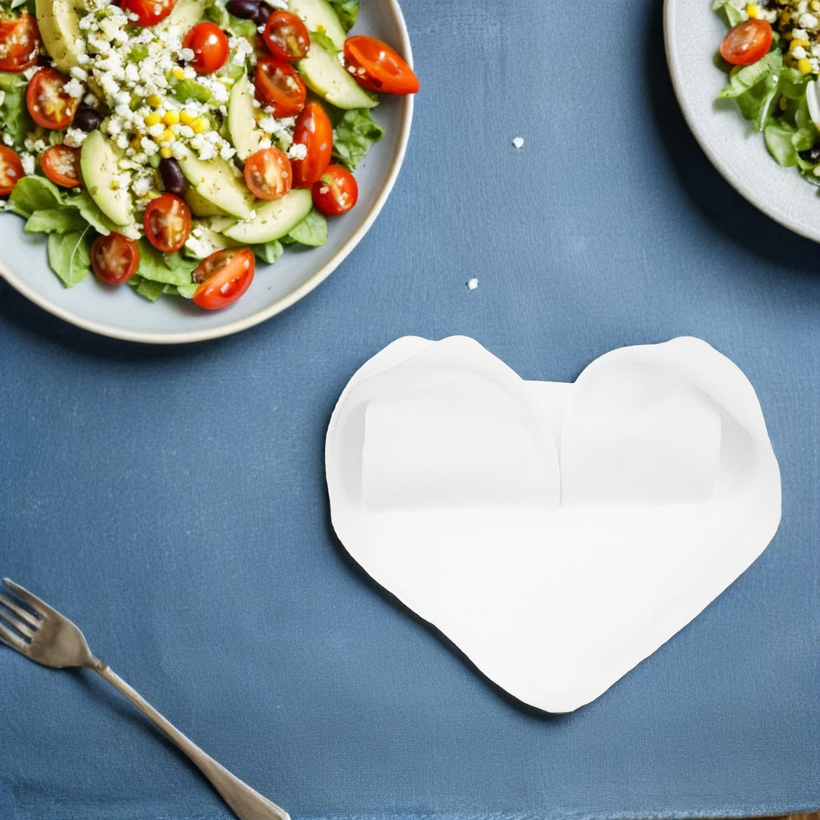 12 قطعة مناديل القماش الأبيض البوليستر 17x17 بوصة قابلة لإعادة الاستخدام وقابلة للغسل عشاء المناديل الزفاف مأدبة مطعم الحفلات