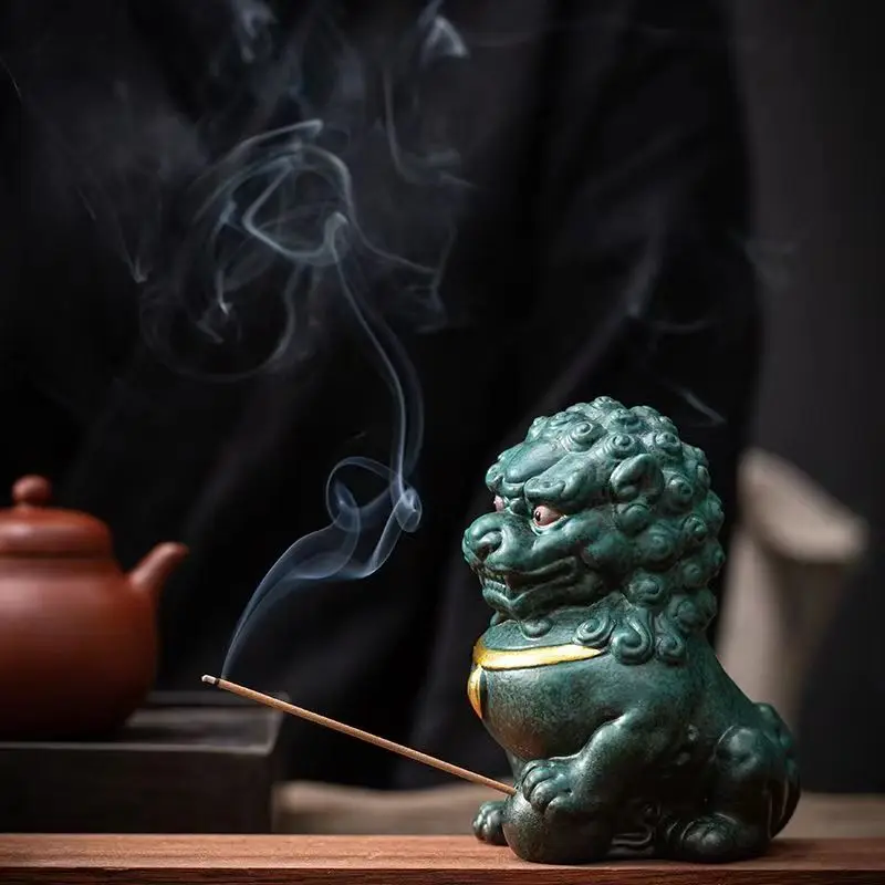

Incense Holder Cement Lion Molds Incense Insert Base Mold Aroma Gypsum Mold DIY Home Decora Aroma Lion Concrete Casting Molds