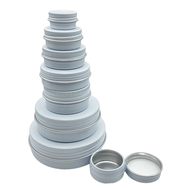 10/50/100pcs 10g Aluminum Tin Jar For Cream Balm Nail Candle Cosmetic Container Refillable Bottles Tea Cans Mini Metal Box