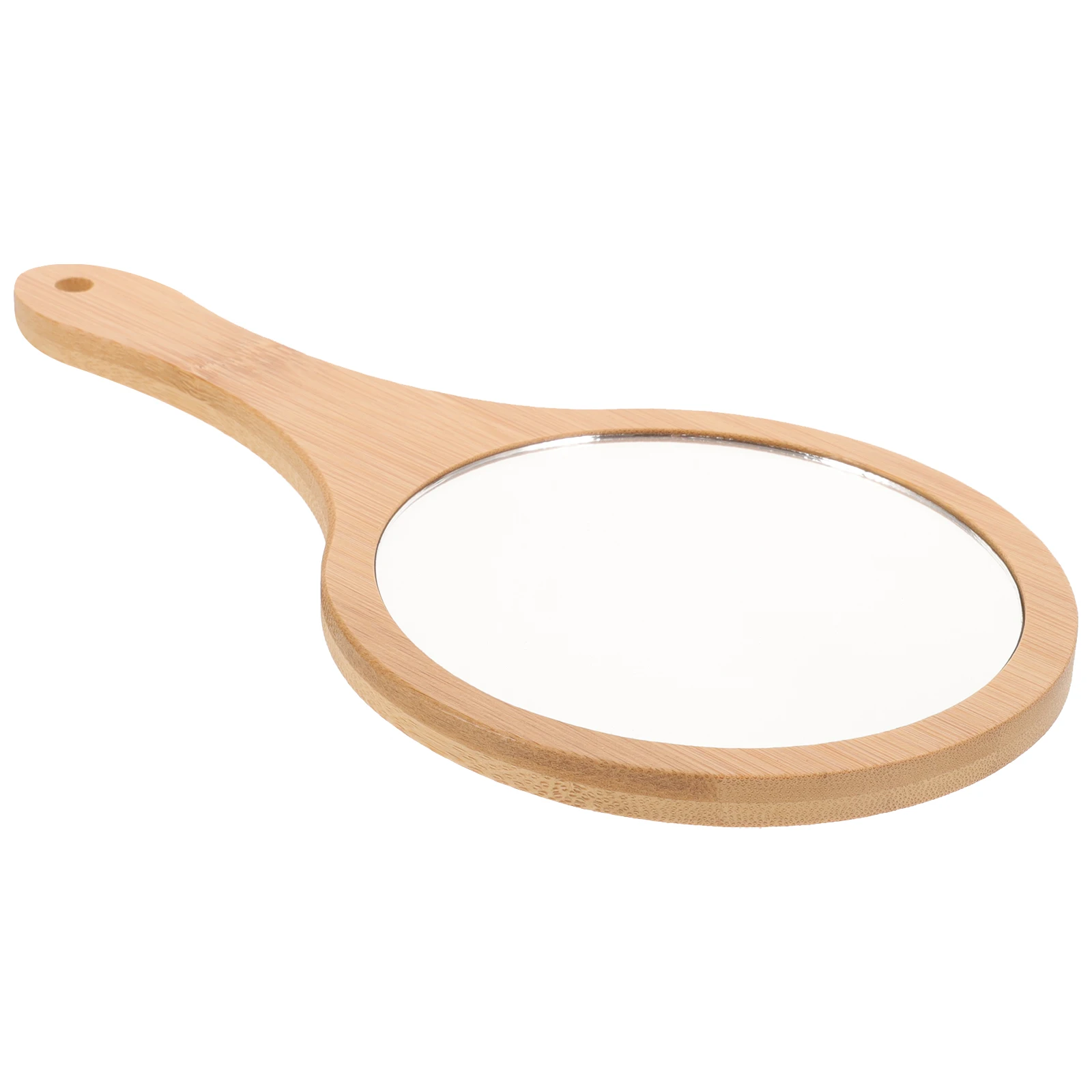 

Bamboo Makeup Mirror Handheld Portable Women's Travel Vanity Mirror High-Definition Lightweight Shatterproof for Outdoor Use