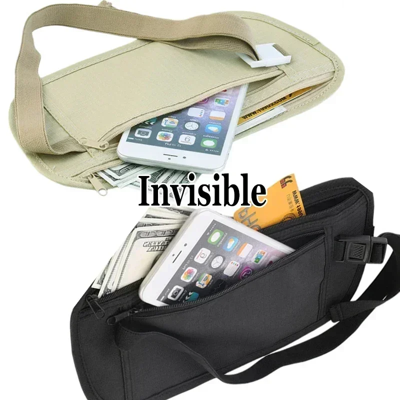 

Invisible Travel Waist Packs Pouch for Passport Money Portable Hidden Security Wallet Gift Travel Bag Chest Pack Money Waist Bag