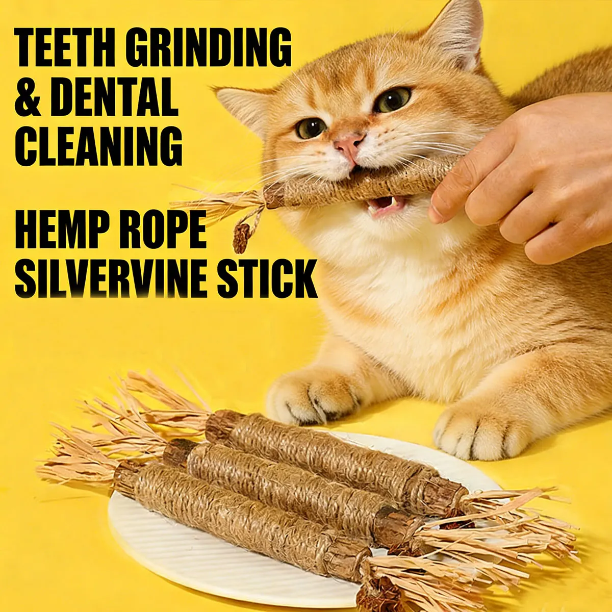 

1 Pc Cats Chew Toy Designed For Soothing, Cleaning Cats Teeth Relax Kitten Mood Safe Wooden Grooming Product