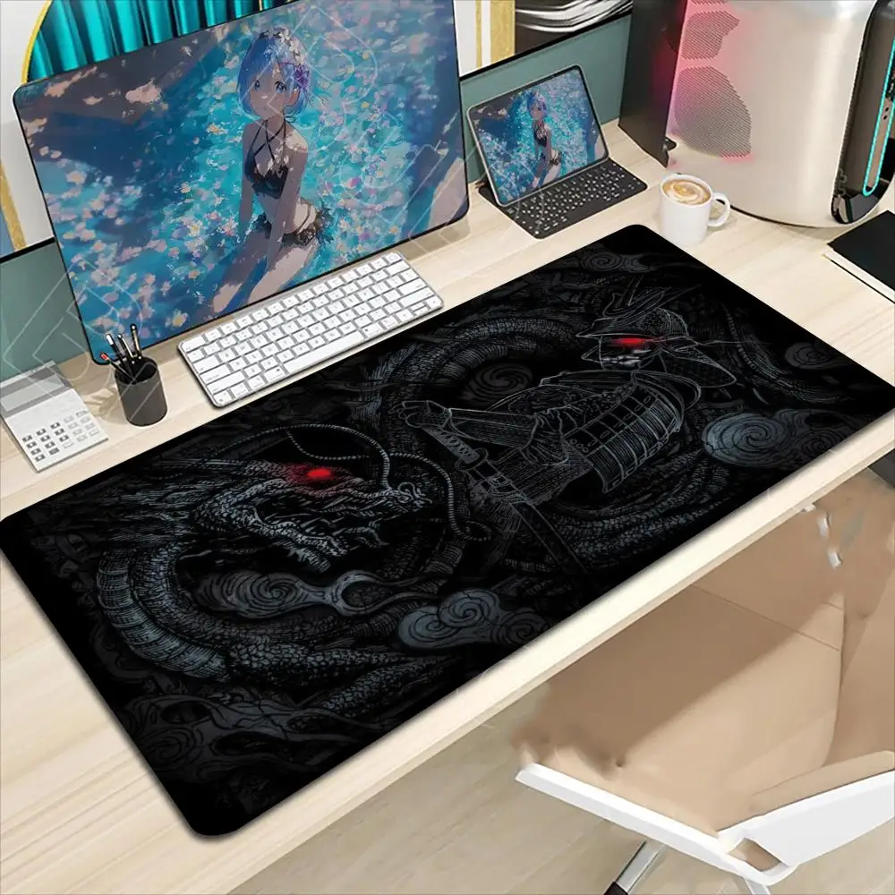 

Japanese Dragon Mouse Pad Mouse Pads For Desk, Gaming Mouse Pad, with Stitched Edges and Non-Slip Rubber Base
