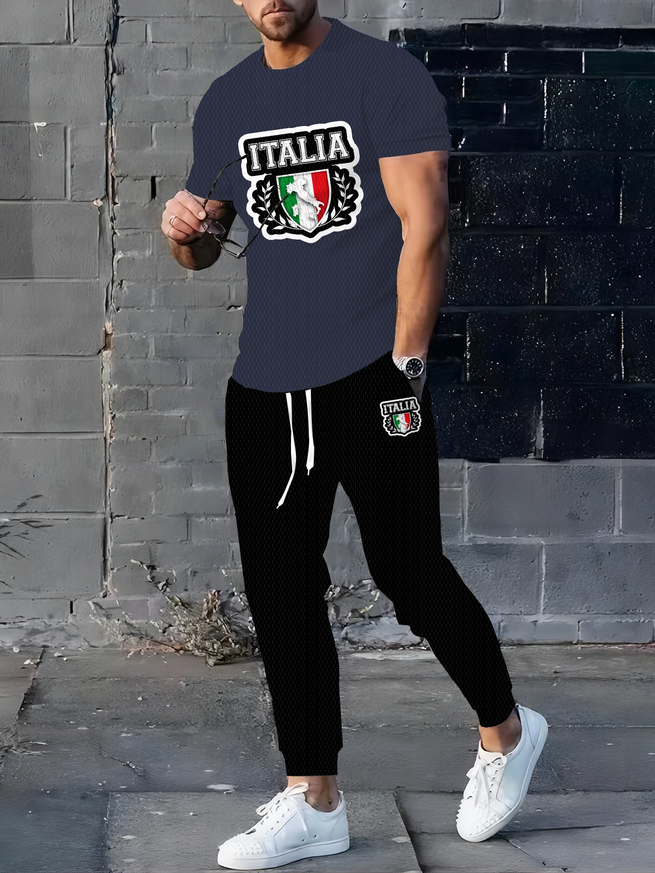 

The summer new men's suit is a casual breathable lightweight soft and comfortable outdoor sportswear