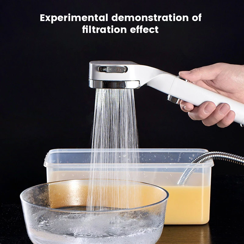 Soffione per doccia universale, ad alta pressione, con 3 modalità di risparmio di acqua e pulsante di interruttore, soffione doccia per bagno e spa