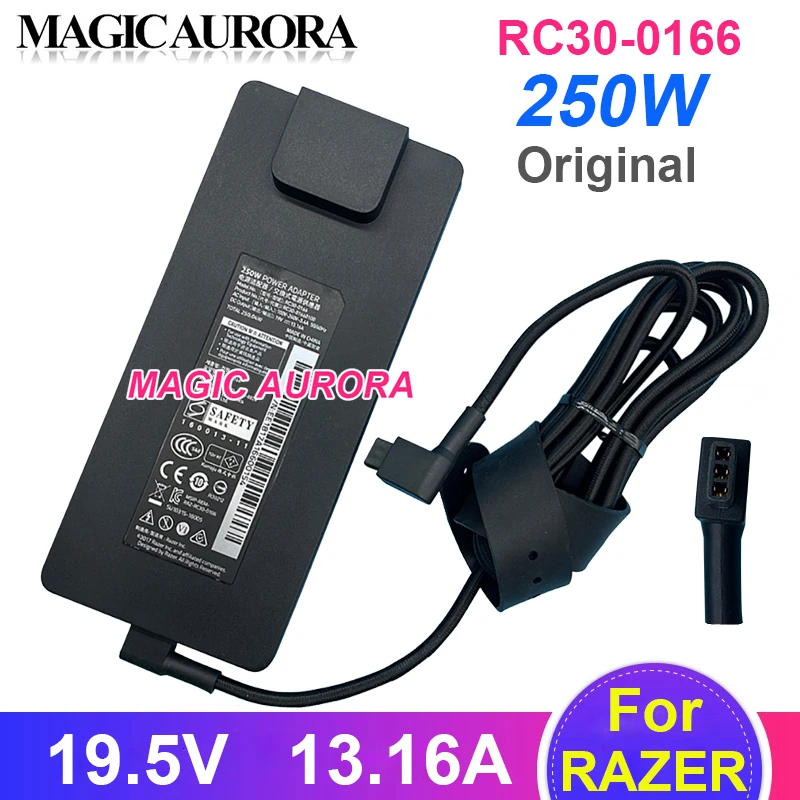 Original Rc300166 Adaptador de Energia 19.5v 13.16a 250w Carregador do Portátil para Zazer Lâmina Pro Rz09-0166 Rz09-01663e53 Jogos Notebook