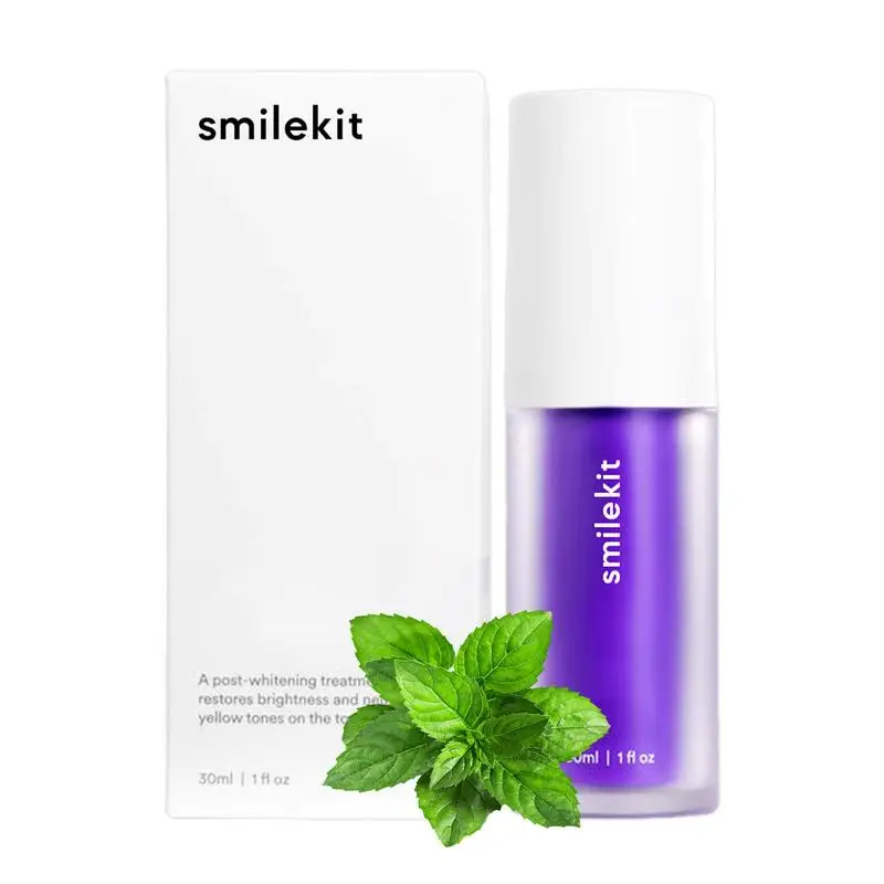 30ml V34 Purple Color Corrector Toothpaste Instant Smile Brightening Enamel Repair Fresh Breath Whitening Teeth Toothpaste