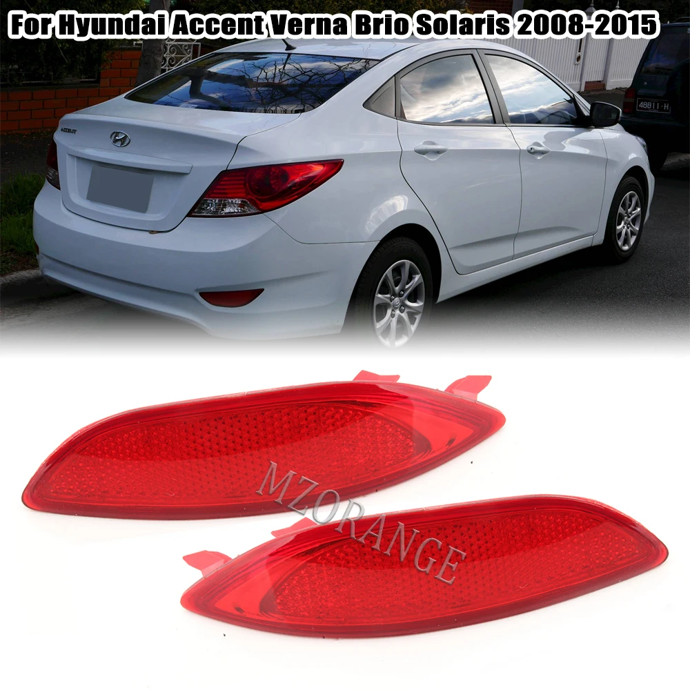 

Car Warning Stop Lamp Rear Bumper Light For Hyundai Accent Verna Brio Solaris 2008-2015 Reflector Brake Red Lens LED Bulb