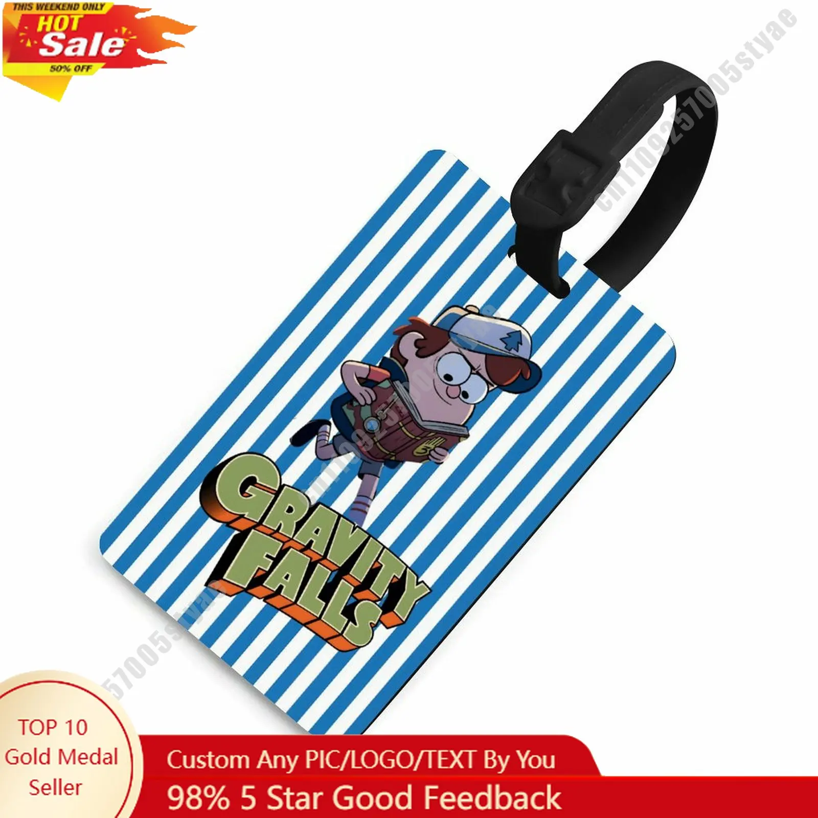 

Dipper Pines Luggage Tags Disney Personalized Customized Your Name Phone Number Address Anti Loss Travel Wearable Pendant