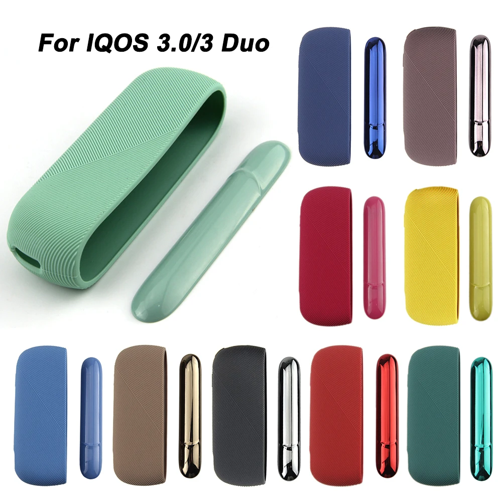 14 Colors Silicone Case+Door Cover For IQOS 3 Duo Full Protective Cover For IQOS 3.0 Replaceable Side Cover