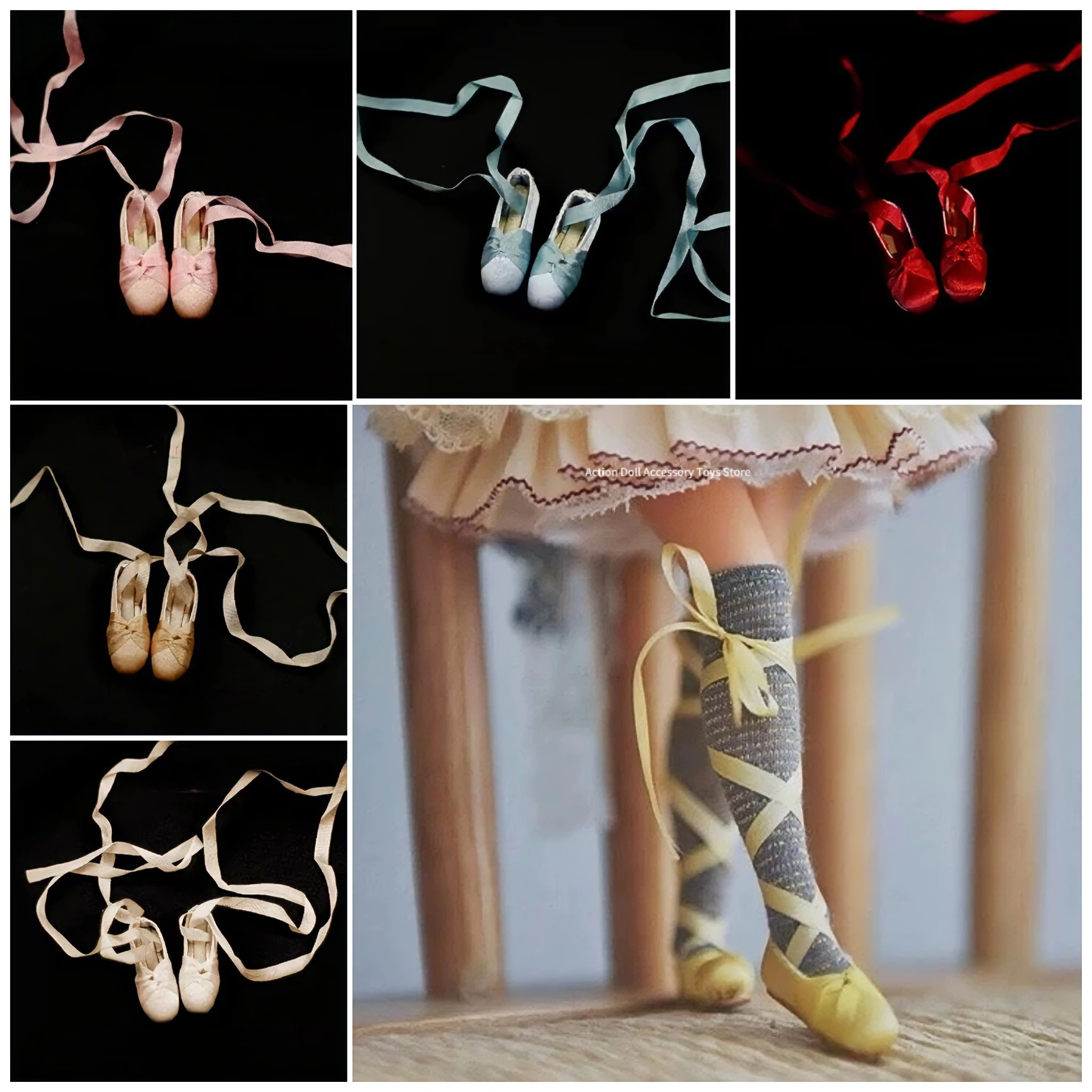 1/6 Scale Cute Ballet shoes Shoes for Blyth OB22 OB24 Azone Ob11 Doll Accessories Toy