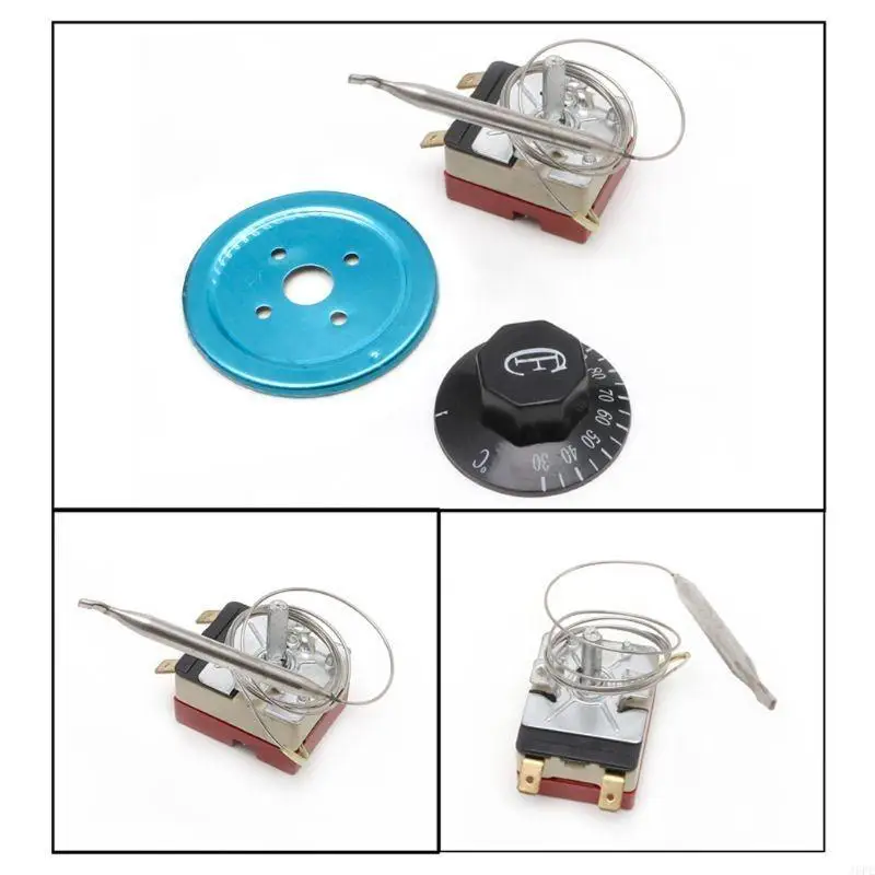 

J6PE 250V 16A Temperature Controller 30-110 Celsius Thermostat Knob Capillary Switch