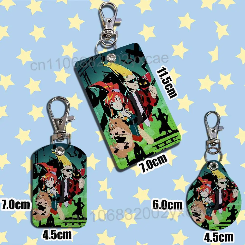 Solving the puzzle Ghost Trick Leather Keychain Badge Holder with Lanyard - ID/Access Card Holder, Key Ring Accessory Option