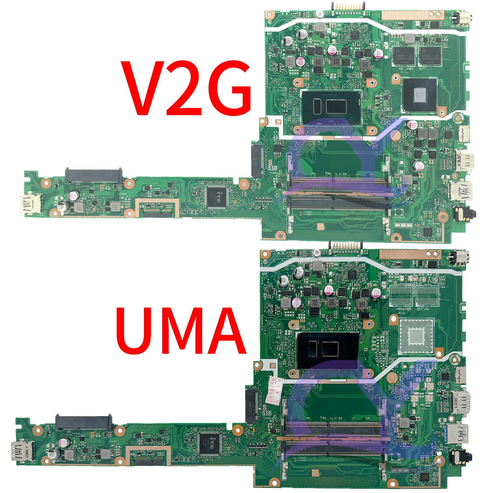 Placa-mãe portátil para ASUS, Mainboard para X407U, X407UA, X407UV, X407UAR, I3, I5, I7, 7th, 8th, UMA, PM, 100% de trabalho