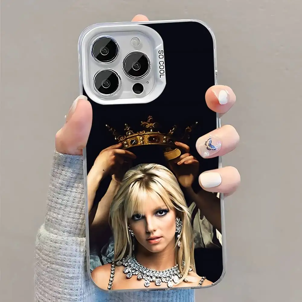 Singer B-Britney Spears Phone Case For iPhone 16,15,14,13,12,11,Pro,XS,Max,Plus,Mini,SE White Candy Matte Shockproof Cover