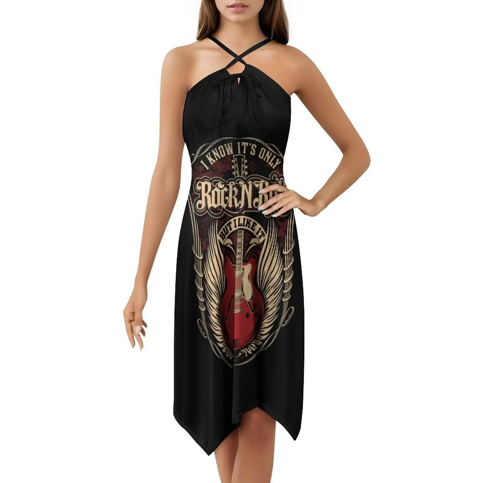 إنه&X27 ; S Only Rock &X27 ; ن&X27 ; لفة ولكن أحب ذلك فستان سموك مزين بالزهور للنساء لربيع وصيف فستان كاجوال للحفلات X27