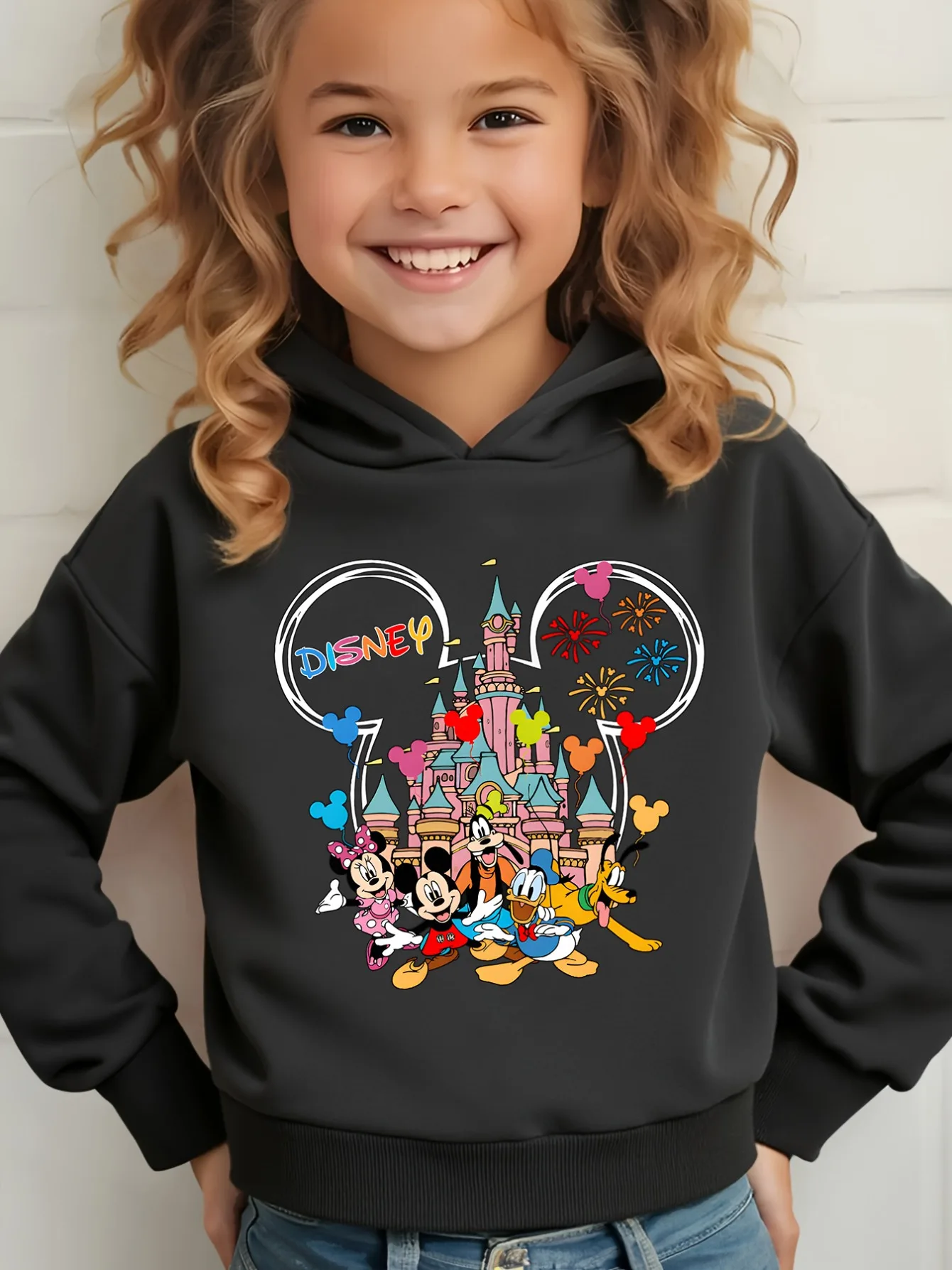 [معتمد] سترة كاجوال للفتيات من سلسلة أميرات ديزني، سترة خريف وشتاء بأكمام طويلة مع أميرة ديزني وفيونكة pr