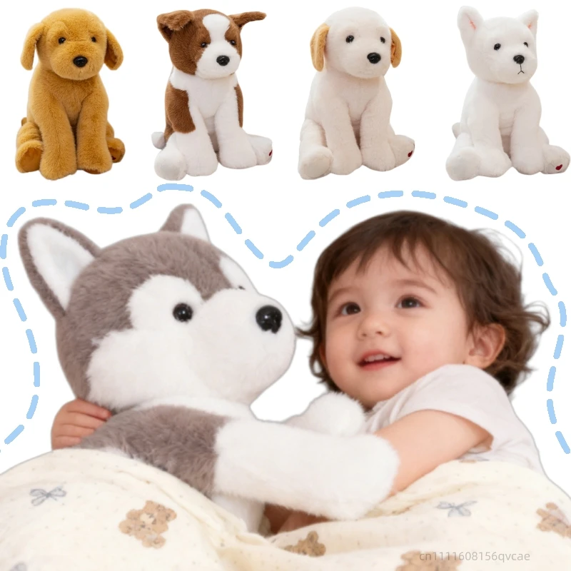 30-55cm Kawaii Dog Plush Doll Pillow Cute Husky Labrador West Highland Animal Stuffed Animal Home Decor Gift For Children