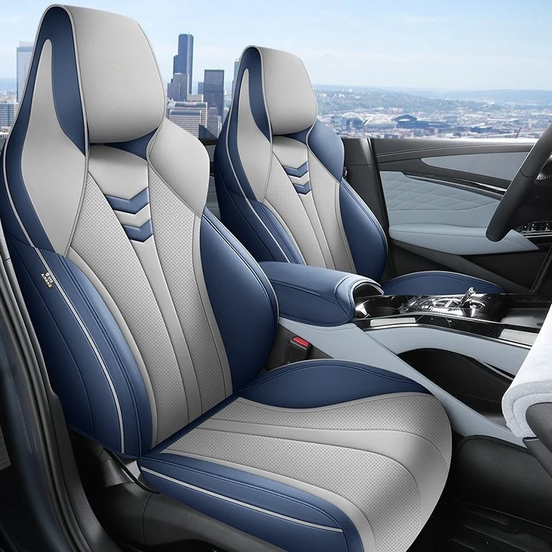 

Кожаный чехол на автомобильное сиденье, полный комплект, 5-местный для BYD SEAL 2022-2024 годов, полностью покрытый спереди и сзади, полный комплект