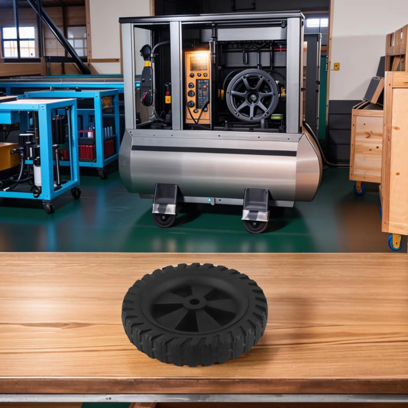 7inch Air Compressor Wheels with Shockproof and Non Slip Features for Easy Mobility and Stable Performance on Various Machines