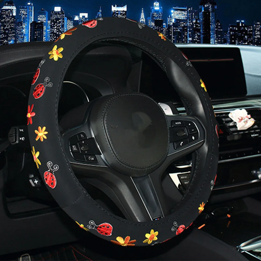 

Steering Wheel Cover Lady Car Styling Auto Decoration Comfort Grip Slip On Design Hot Cold Protection Odor Free Easy