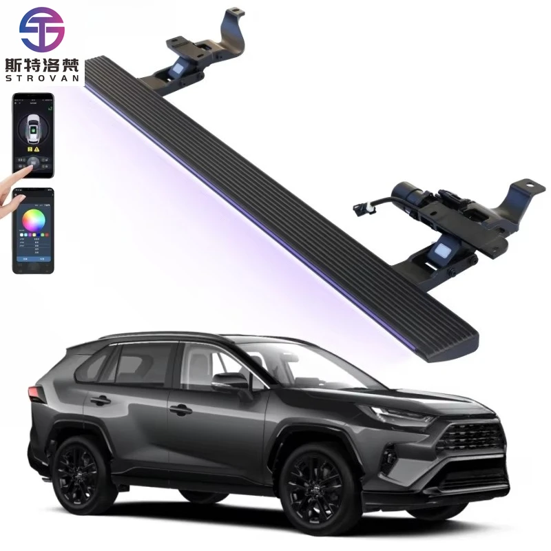 

STLF CLRAK 2016 2018 2019 2023 RAV4 Phev Car Door Electric Automatic Aluminum Side Foot Steps Power Running Boards