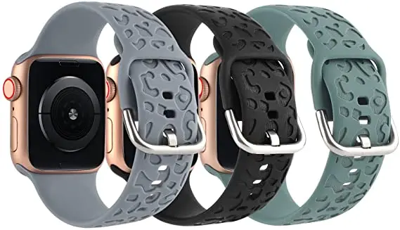 Silicone strap For Apple Watch band 41/45/44/40/49/42/38mm Printed correa bracelet iWatch series 3 5 6 se 7 8 9 ultra 1 2