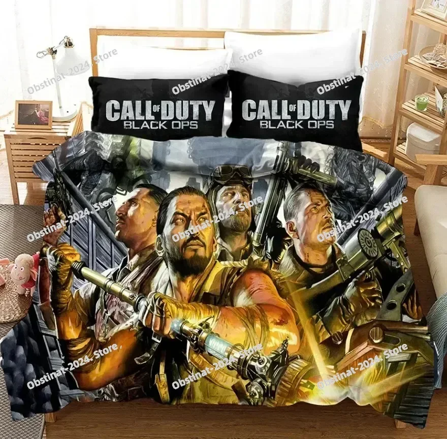 

New Printed Call of Duty Bedding Set Pillowcase Game Duvet Cover Double Twin Full Queen King Adult Kids Bedclothes Quilt Cover