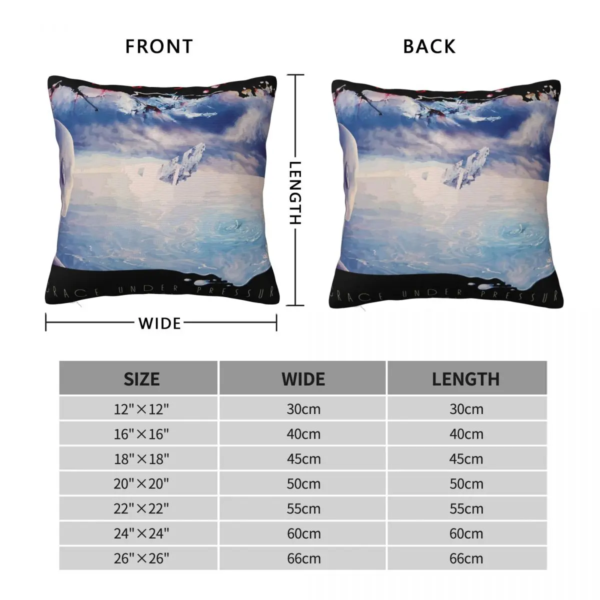 Rush Band Grace Under Pressure Pillowcase Polyester Linen Velvet Printed Zip Decorative Room Cushion Case