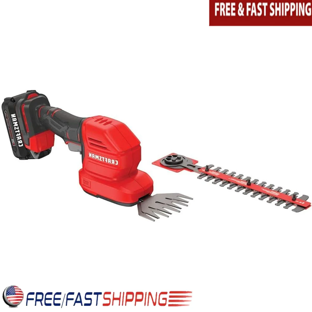 

Cordless Handheld Grass Trimmer Mini Hedge Trimmer Kit 2-in-1 Battery Powered Lawn Tool High Capacity Blade Quick Change