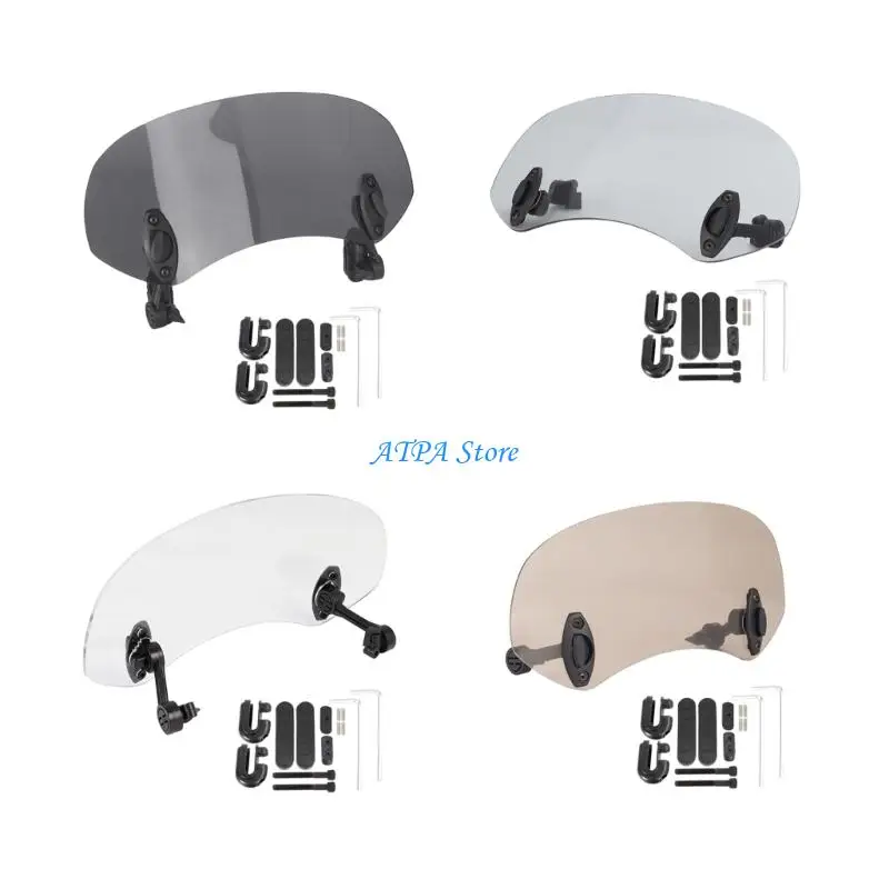 

U13C Motorcycle Windshield Extension Easy Installation Universal Air Deflector For Street And Cruisers Bikes