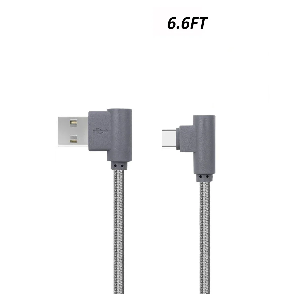 6.6ft L-shaped Type-C Cable, Fast Charging Without Heating, Essential for Mobile Gaming