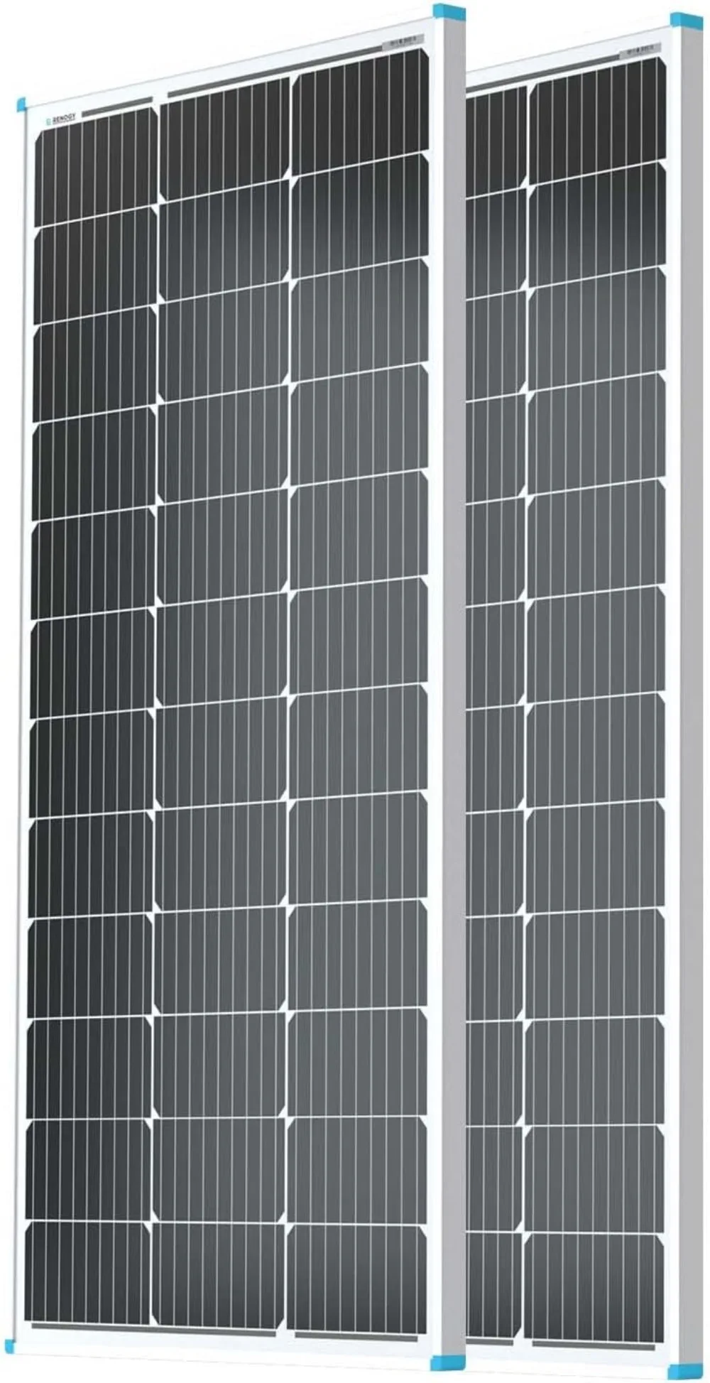 

Renogy 2PCS Solar Panels 100 Watt 12 Volt, High-Efficiency Monocrystalline PV Module Power Charger