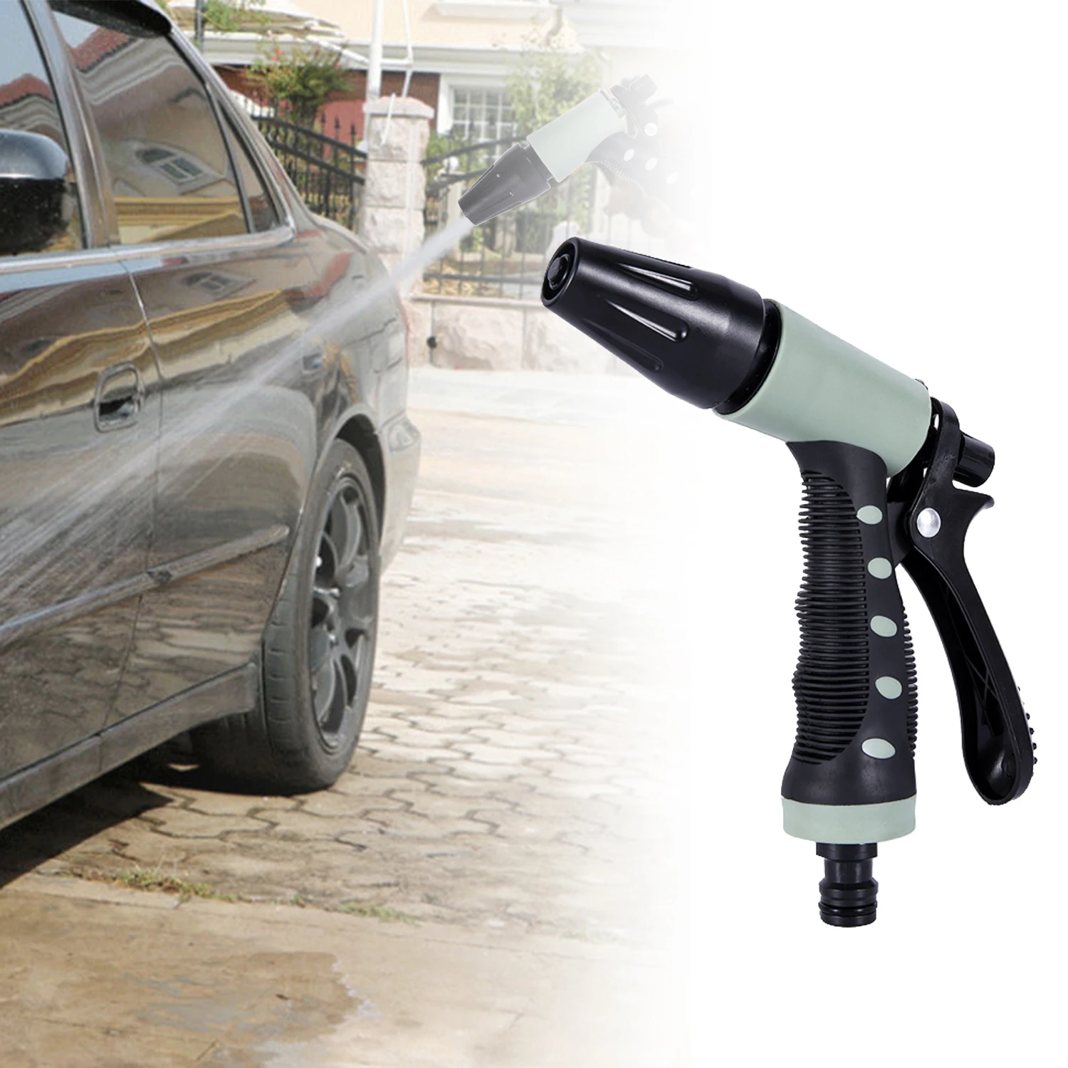 Green Car Wash Water Gun Nozzle High Pressure Washing Gun Nozzle Sprayer Car Wash Duster Garden Irrigation Spray Gun