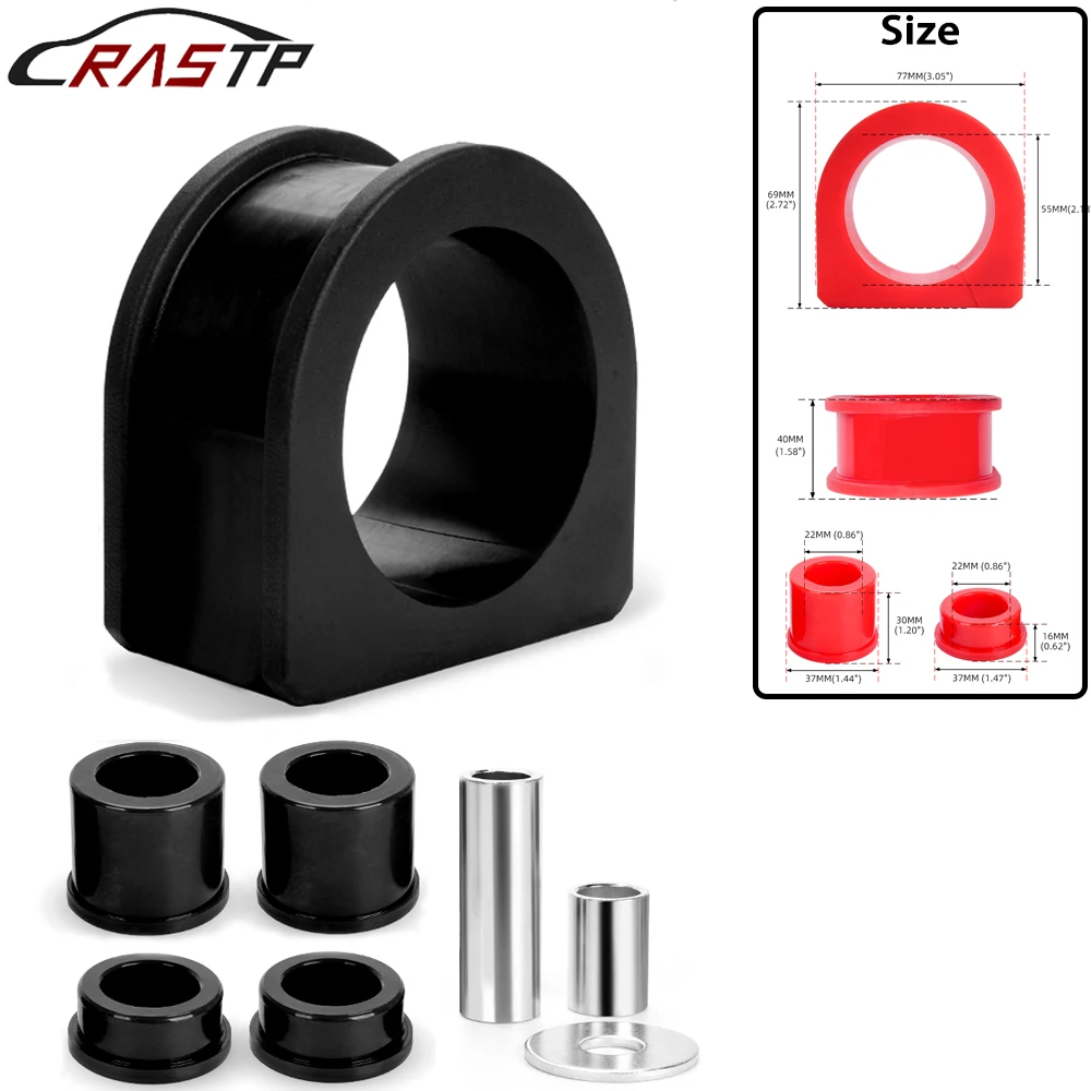 

RASTP-Energy Suspension 8.10103R 4WD Rack And Pinion Bushing Set Black For Toyota Tacoma 4Runner Pickup SFN207