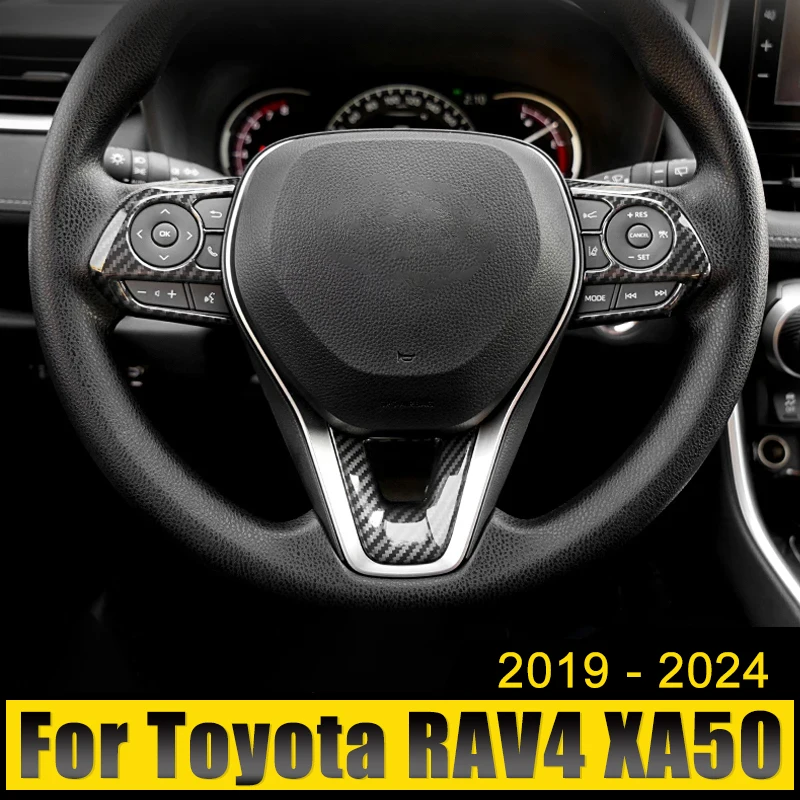 

For Toyota Rav4 XA50 Corolla E210 2019 2020 2021 2022 2023 2024 ABS Car Steering Wheel Button Panel Sequins Cover Frame Trims