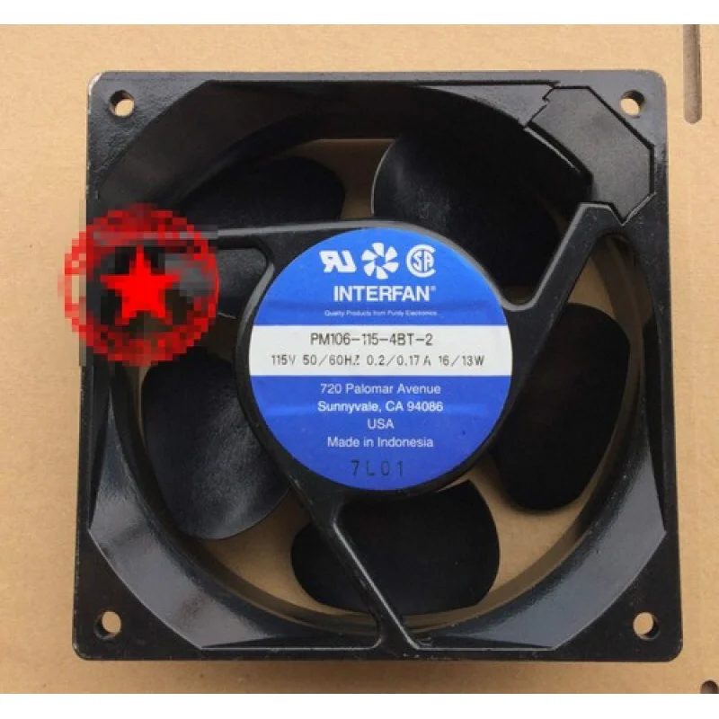 

C 1pcs for INTERFAN PM106-115-4BT-2 115V 16 / 13W 12CM axial flow cooling fan