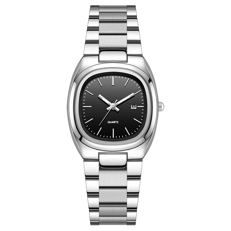 MAYZHISU นาฬิกาผู้หญิงปฏิทินหรูหรา Retro ผู้หญิงนาฬิกาข้อมือควอตซ์สแตนเลสธุรกิจหญิงนาฬิกาสุภาพสตรีนาฬิกา