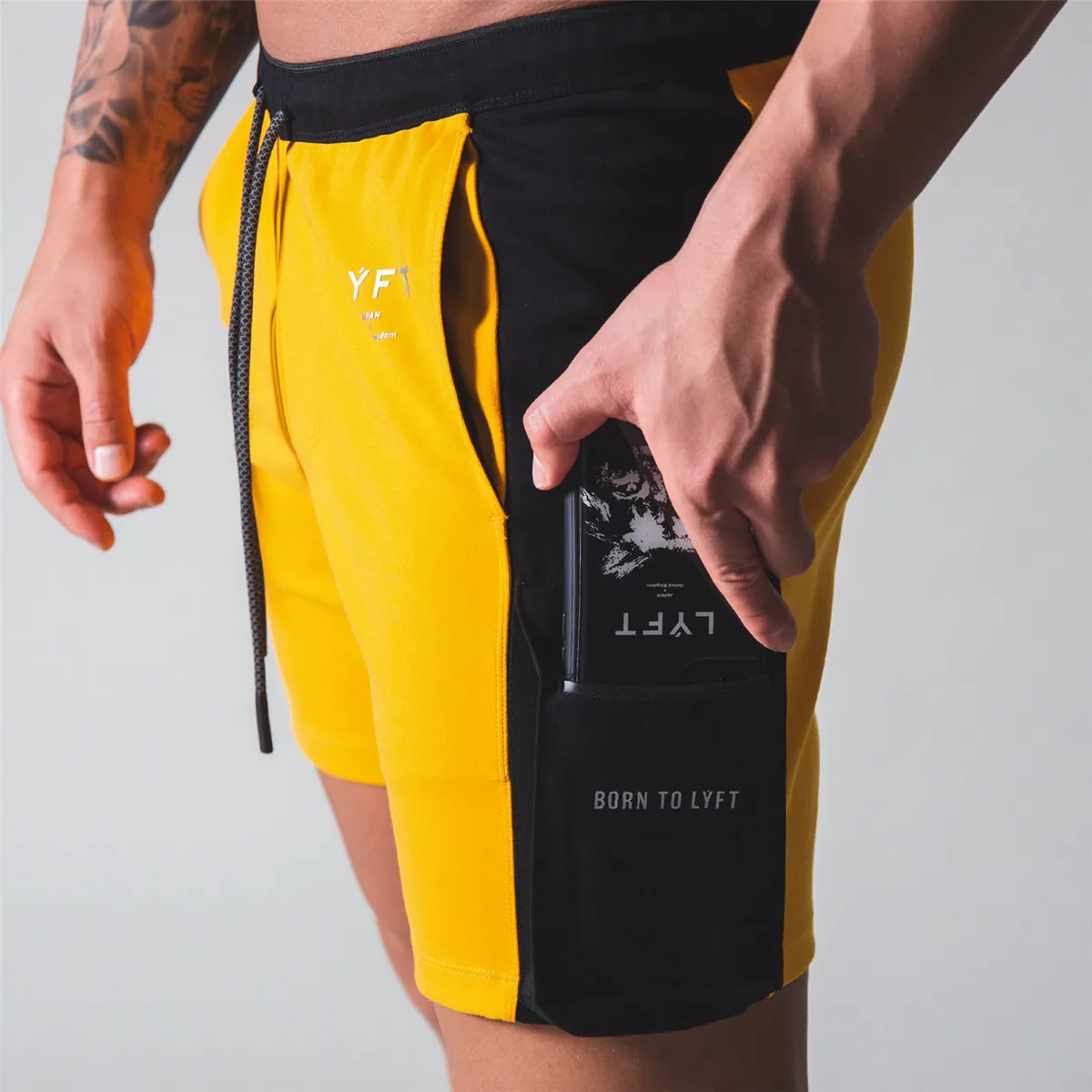 2024 Cotton Casual Patchwork Shorts Men Gym Fitness Bodybuilding Bermuda Summer Skinny Short Pants Bottoms Male Running Sport