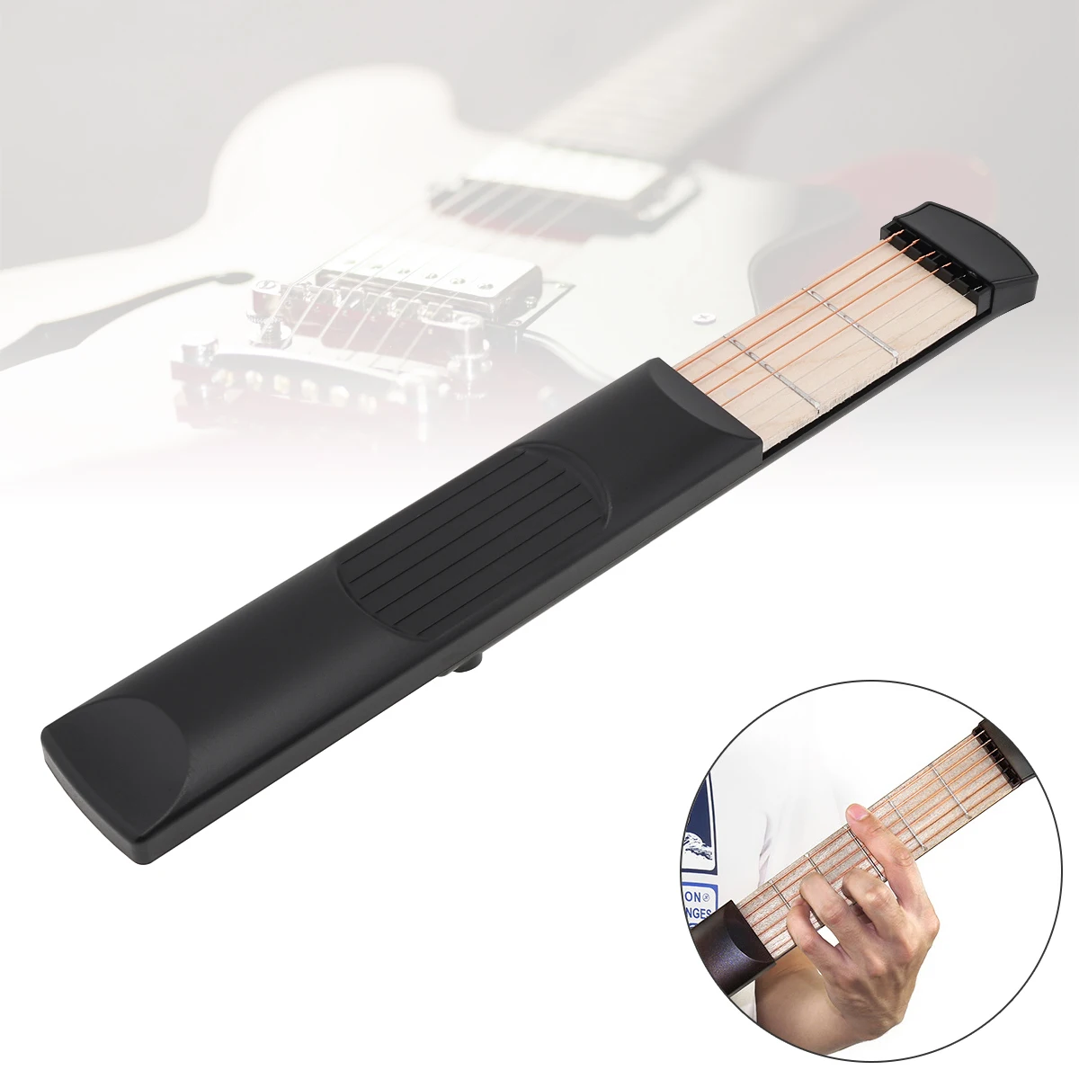 Portable Pocket Guitar Practice Tool Gadget Chord Trainer 6 String 6 Fret Model Acoustic Guitar Musical Instrument for Beginner